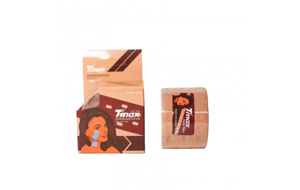 Тейп кинезиологический Tmax Beauty Tape Punch(5cmW x 5mL), хлопок, с перфарацией, бежевый 600_380