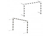 Ворота для гандбола\мини-футбола 300х200х100см стальные складные пристенные (пара) Dinamika ZSO-002837