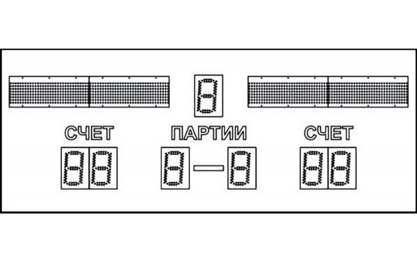 Табло волейбольное электронное 170х70х4,4 см Glav 03.3.3012 600_380