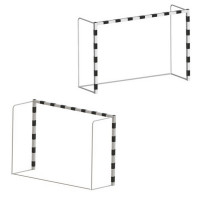 Ворота для гандбола\мини-футбола 300х200х100см стальные мобильные (пара) Dinamika ZSO-002120