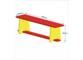 Скамейка для детского сада цветная 1000 мм Dinamika