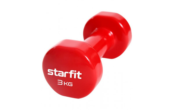 Гантель виниловая Core 3 кг Star Fit DB-101 красный 600_380