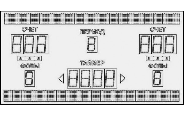 Табло баскетбольное электронное Glav 1000.1 600_380