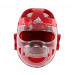 Шлем для тхэквондо с маской Adidas Head Guard Face Mask WT adiTHGM01 красный 75_75