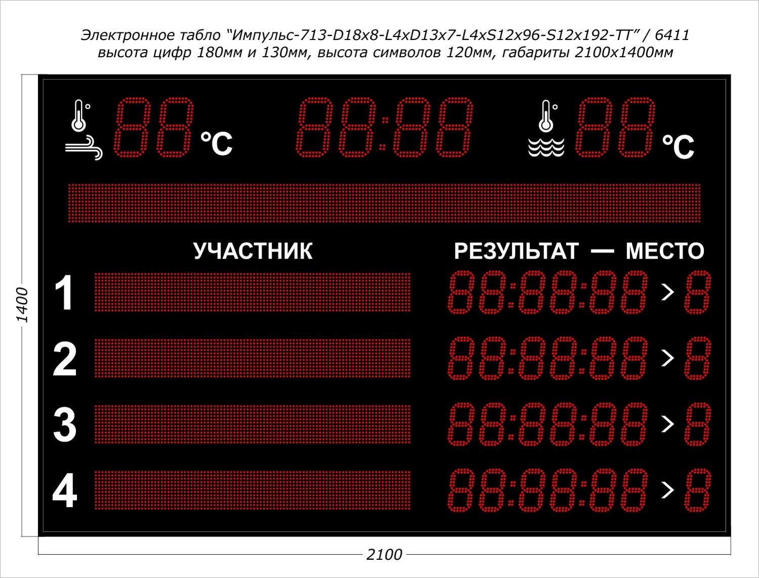 Табло для плавания Импульс 713-D18x8-L4xD13x7-L4xS12x96xP10-S12x192xP10-T-T2 1500_1142