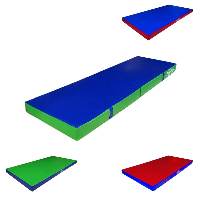 Мат гимнастический 200х50х10см винилискожа складной в 2 сложения (ппу) Dinamika ZSO-001265 800_800