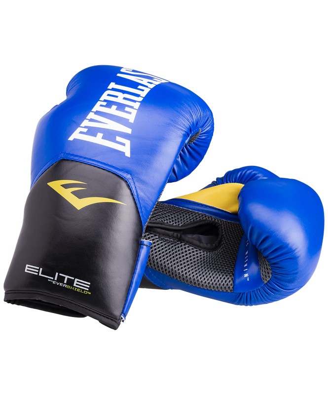 Перчатки боксерские Everlast Elite ProStyle P00001205, 14oz, к/з, синий 665_800