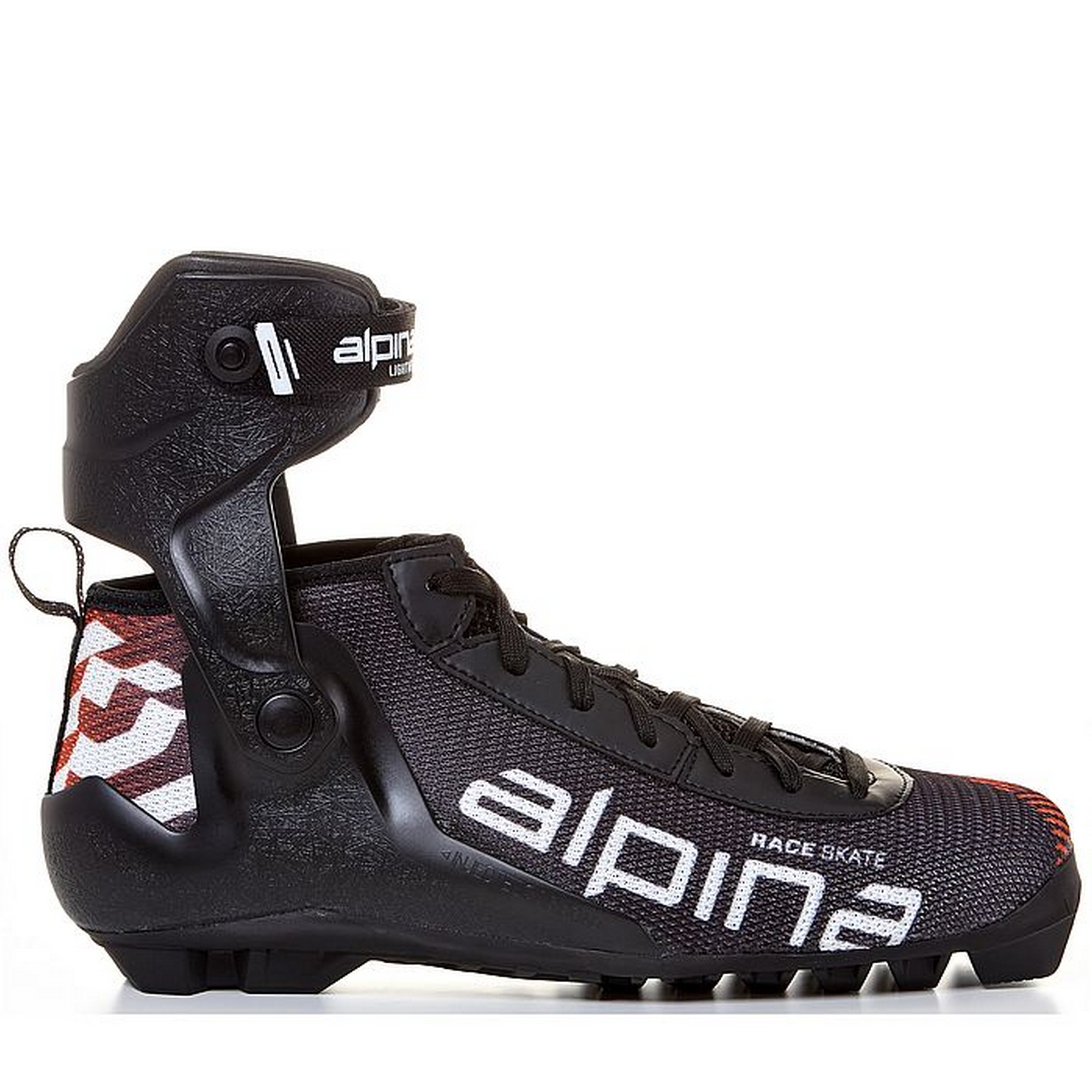 Лыжероллерные ботинки Alpina NNN Race Skate SM 5352-1 черный\красный 2000_2000