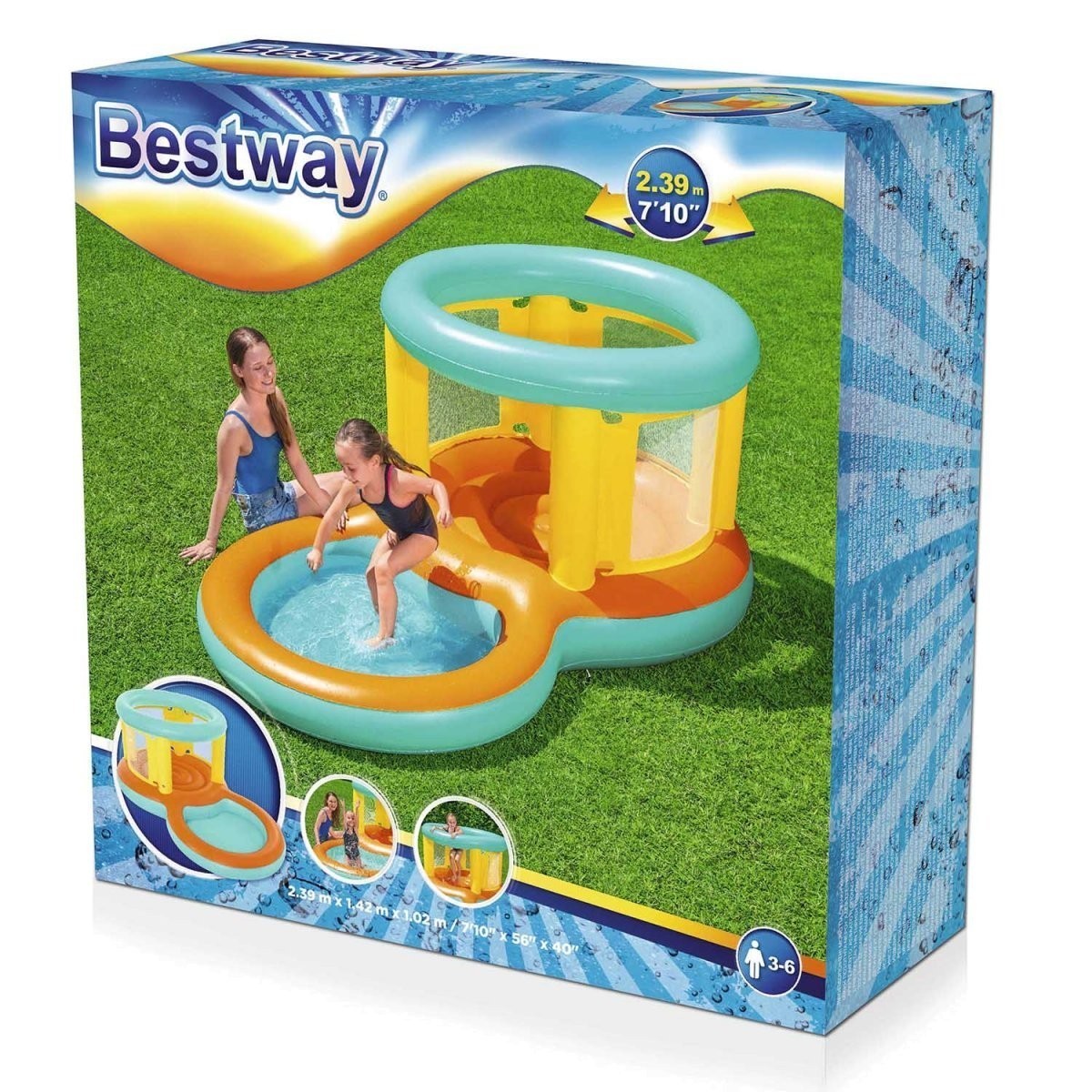 Игровой бассейн Bestway 239х142х102см Джамптория с батутом 52385 1200_1200