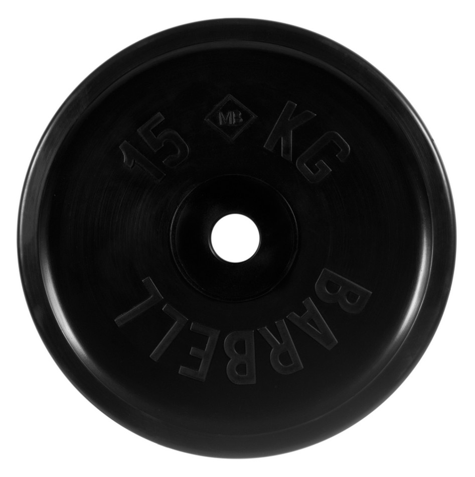 Диск олимпийский d51мм евро-классик MB Barbell MB-PltBE-15 15 кг черный 947_950